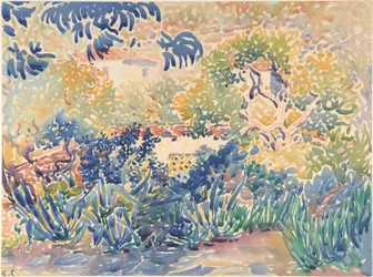 Der Garten des Künstlers in Saint-Clair, 1904-5